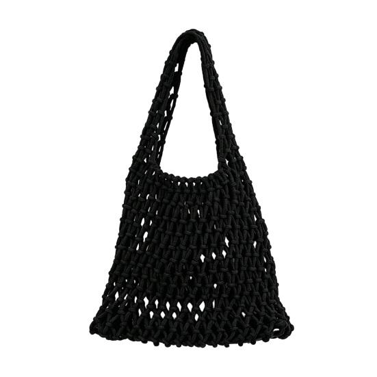 Hand Braided Tote Bag Large Capacity Boho Handbag Women Summer Beach Tote Rope Braided