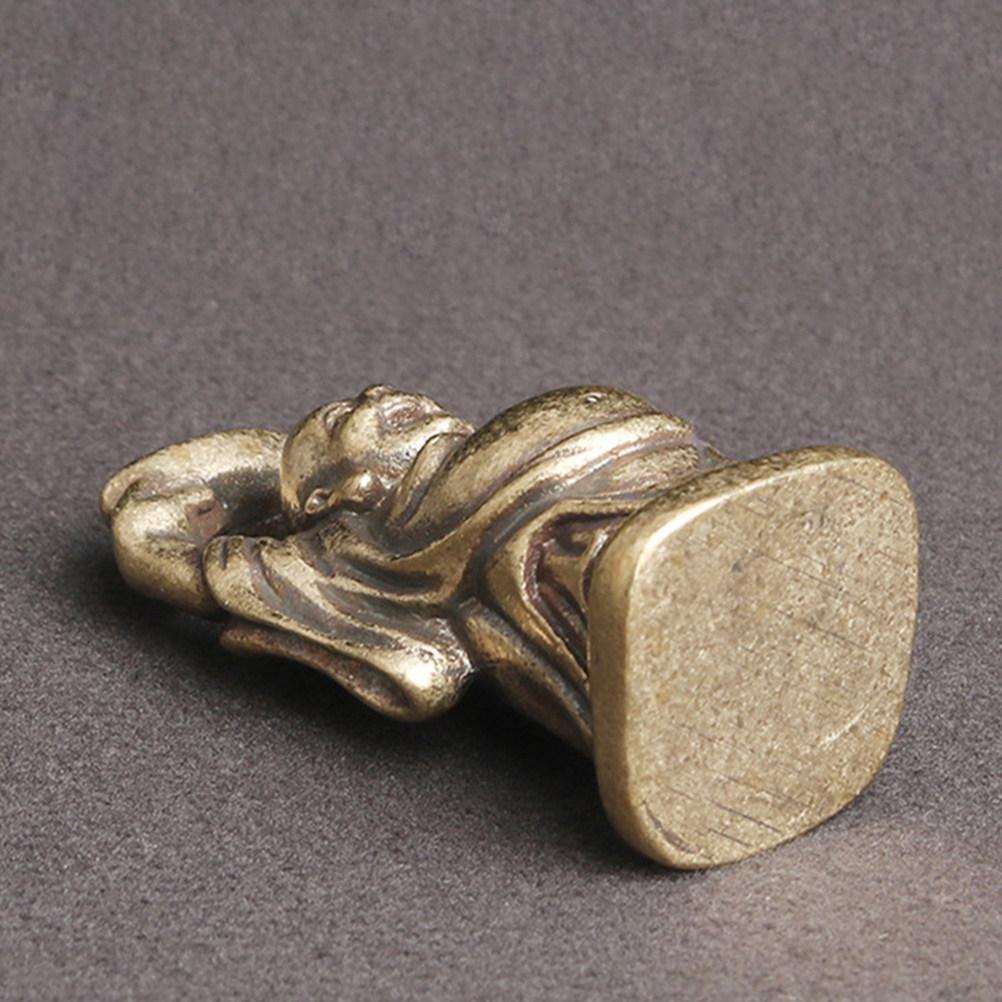 Ретро Медная Статуэтка Будды Майтрейи Настольное Украшение Миниатюрная Медная Статуя В Зен-Стиле Украшение для Дома Сада Настольное Украшение Будды China Mainland