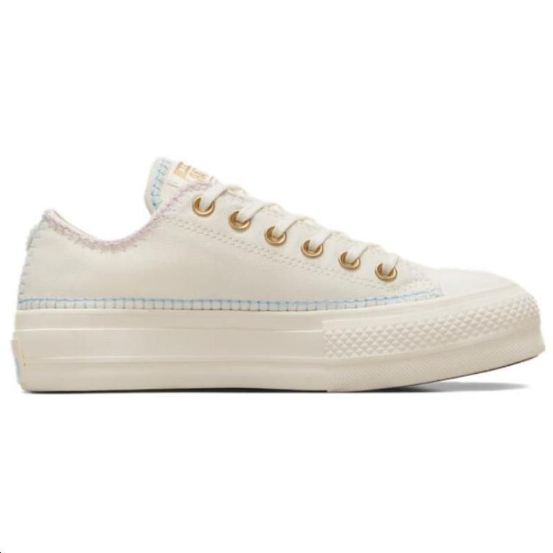 Converse All Star Lift Comfortable Non-Slip Low Top Canvas Shoes Women's White