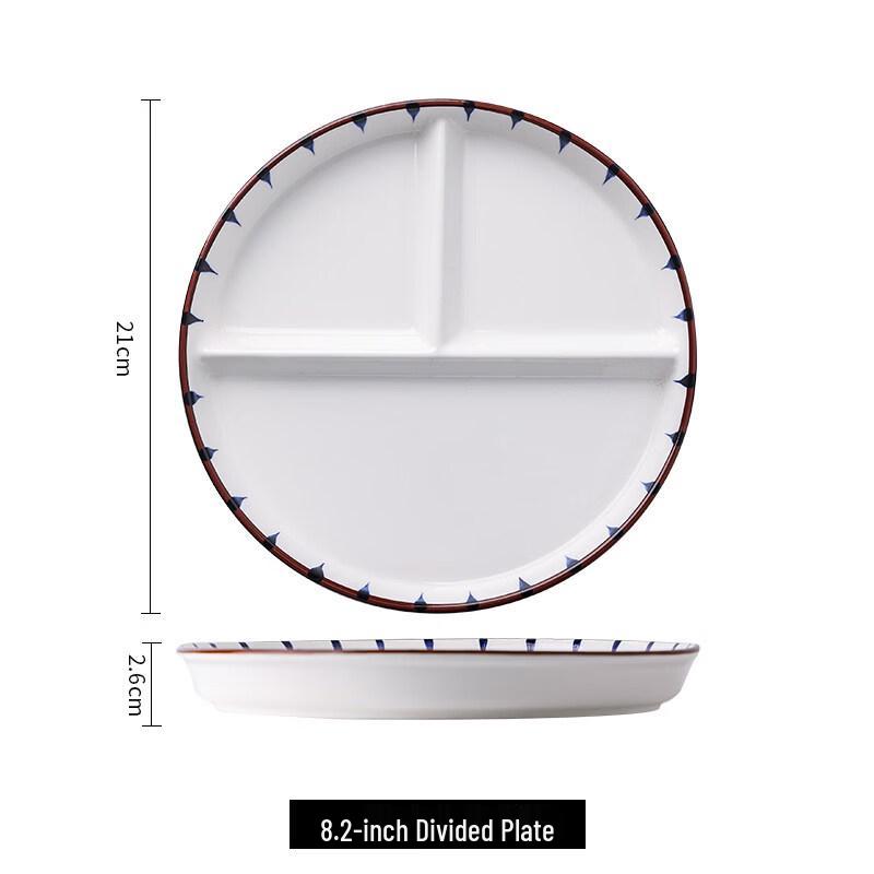 Japanese Style Ceramic Compartment Meal Plate