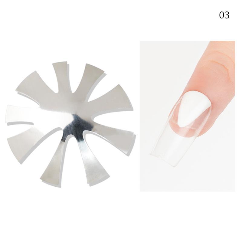 1 шт. Легкий французский V-образный вырез «улыбка» Миндалевидная форма Наконечники Маникюрный обрезчик края Ногтерез Акриловые Розовые Белые Французские ногти Beige