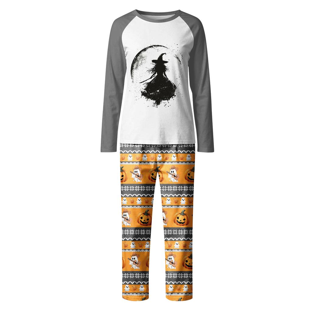 Halloween Tag Drucke Familie Passend Langarm Tops+Hosen Set Familie Passende Sets
