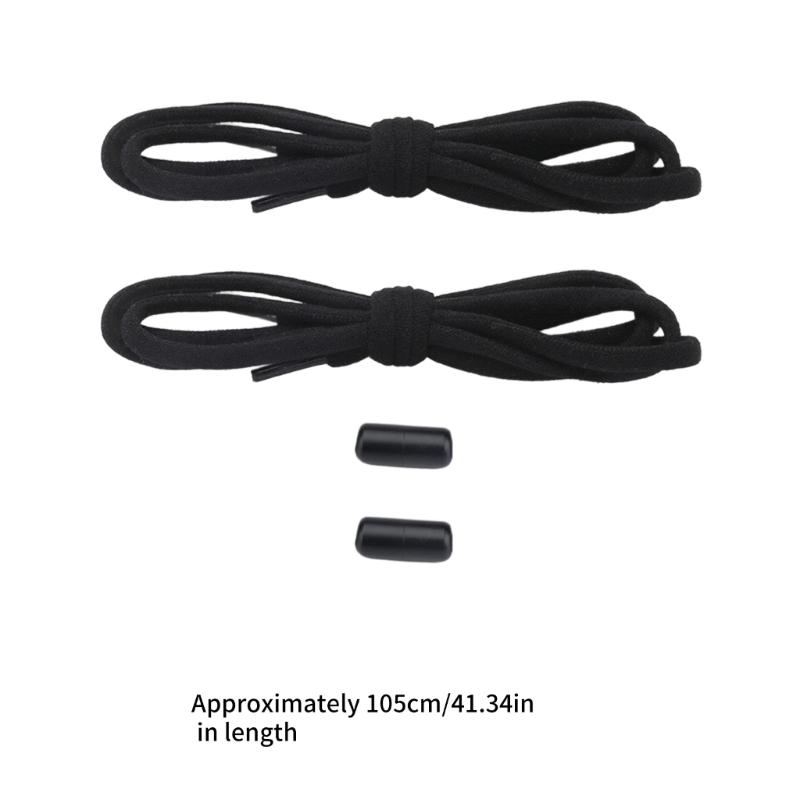Unisex Convenient Slip On Shoelace Accessories Elastic No Tie Shoe Laces with Metal Aglets for Commuting Sports Travel