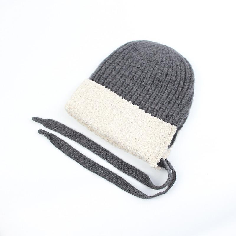 

Hat Women s Autumn and Winter Merino Wool Knitted Wool Hat Plush Thickened Warm Versatile Show Small Cold Hat