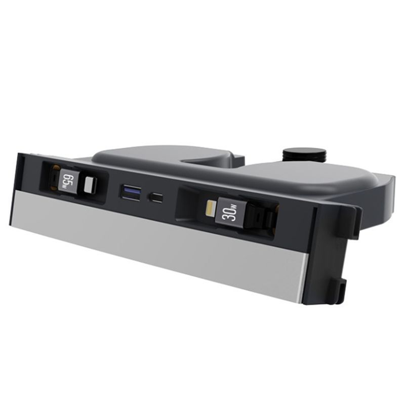 Durable-Car Smart Docking Station TYPE-C+Lightning Interface Docking Station Telescopic Rope For Tesla Model 3 Highland Model Y