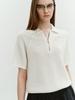 Deonseuteu Collared Half Zip-Up Knit Soft Cream_Udsw4B121Cr