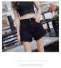 High-Waisted Elastic Denim A-Line Shorts for Women - Summer 2026 Collection, Loose Fit, Frayed Hem, Versatile and Slimming Design.