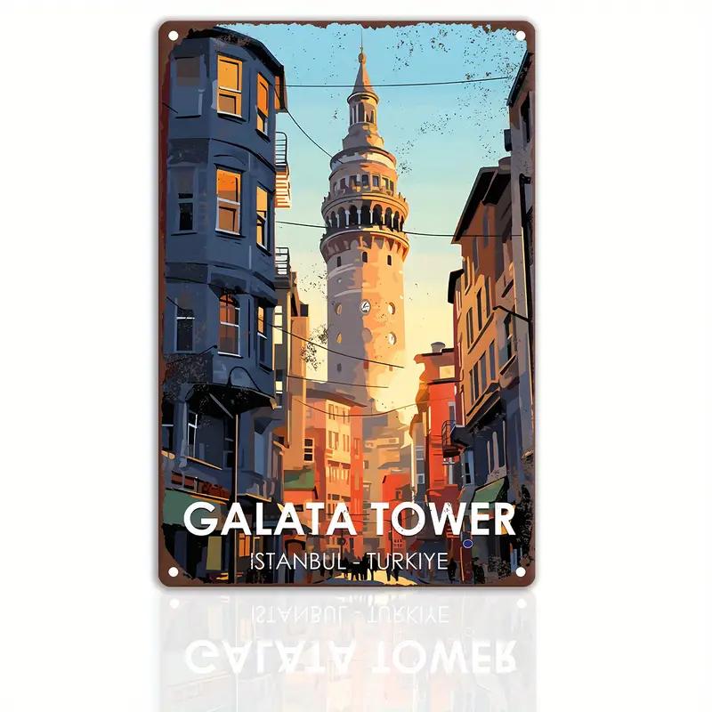 Vintage Metal Sign Travel Round The World FRANCISCO,LOUVR,MILAN,Poster,Home,Bar,Room,Hotel,Cafe,Club Retro Wall Decor Plate Gift