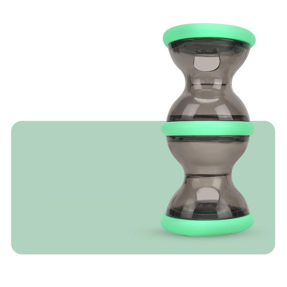 

Пластиковая игрушка для кошек в форме ролика, питомец, интерактивная кормушка для кошек, собак зелёный