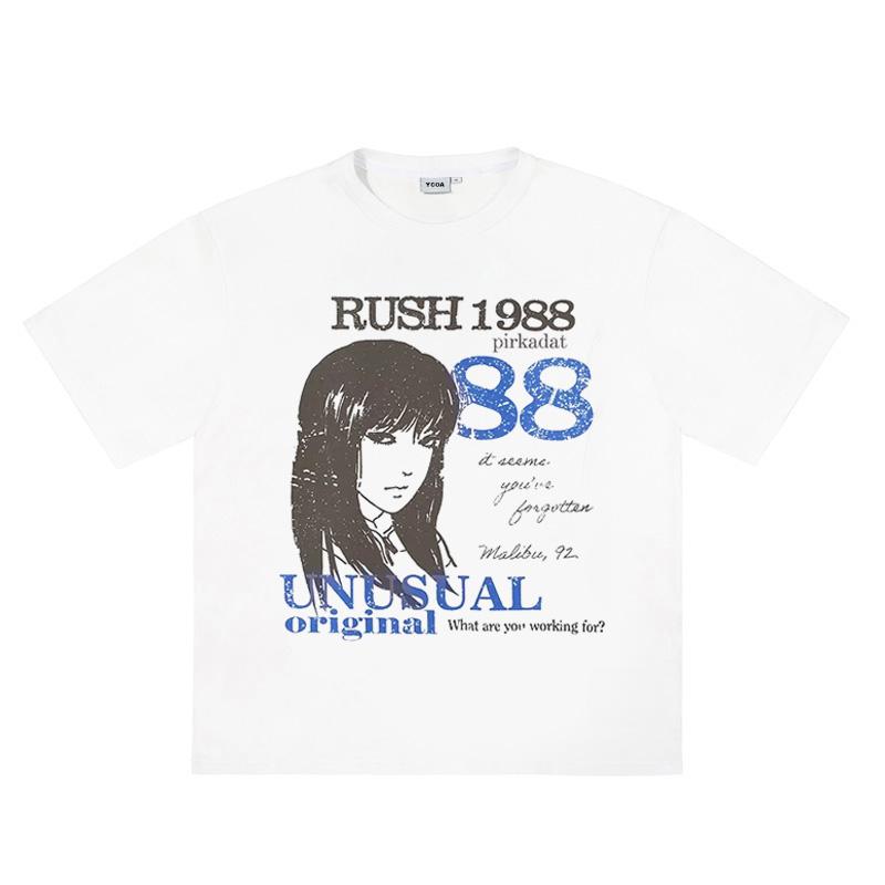 

Unisex TShirt Anime Graphic Oversized 100 Cotton Summer Harajuku Korean Fashion Short Sleeve Tops Tees Y2k Streetwear Clothing S