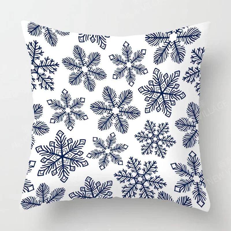 Christmas Series Throw Pillow Cover With Short Plush Print Living Room Sofa Decoration Cushion Cover Pillow Covers Decorative