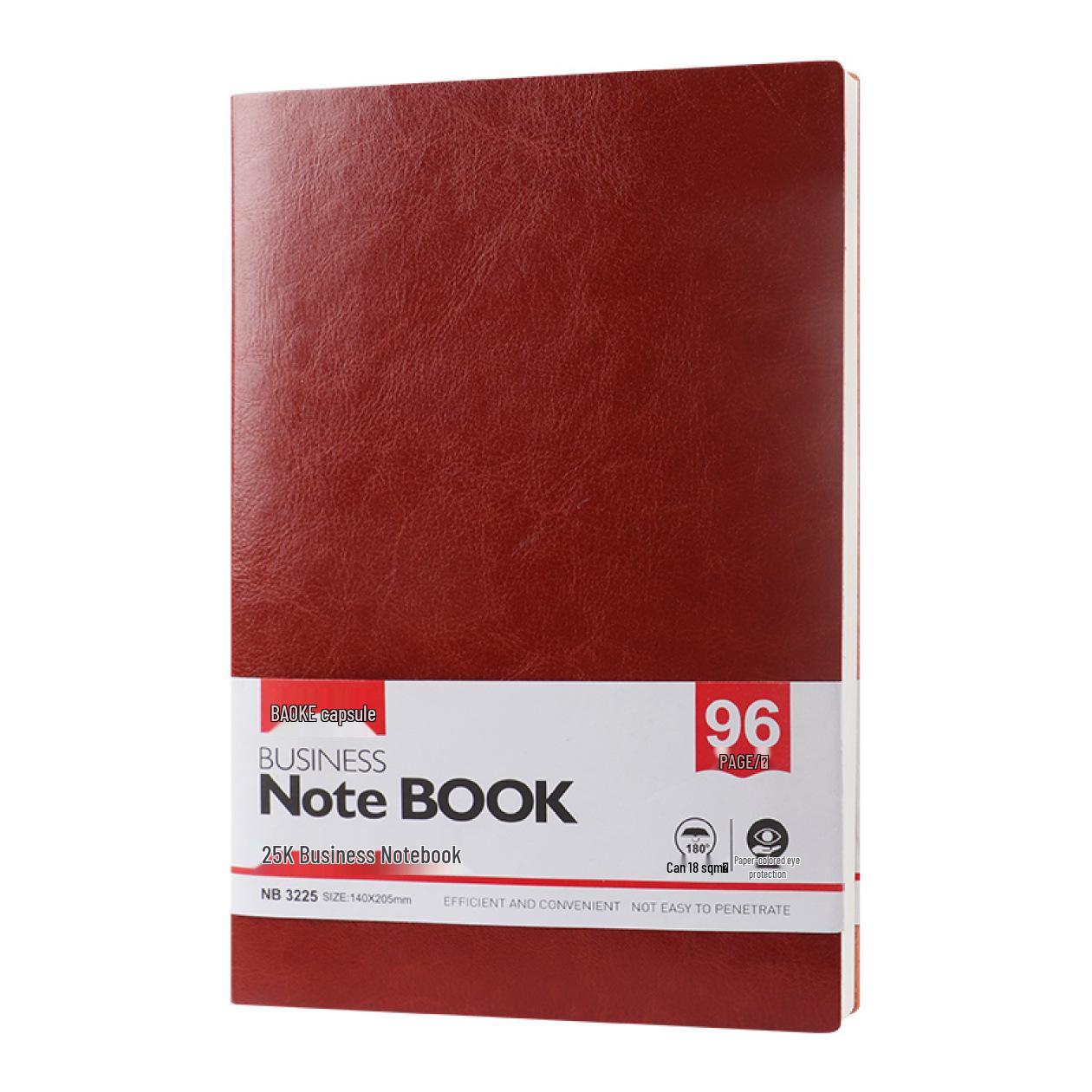 BaoKe NB3225 Business B5/A5 Eye-Protection Beige Leather Notebook