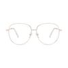 Blue Light Cut Glasses Round Business Lightweight UV Lightweight No Prescription Stylish Women's