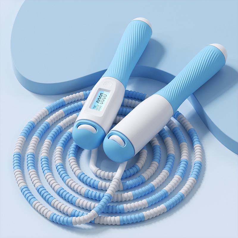 Adjustable Bamboo Skipping Rope for Kids with Soft Beads – Ideal for Beginners and Primary Students