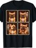 Unisex T-shirt French Bulldog Photo Booth T-Shirt - Suitable for Men & Women, Casual Round Neck Tee with Frenchie G
