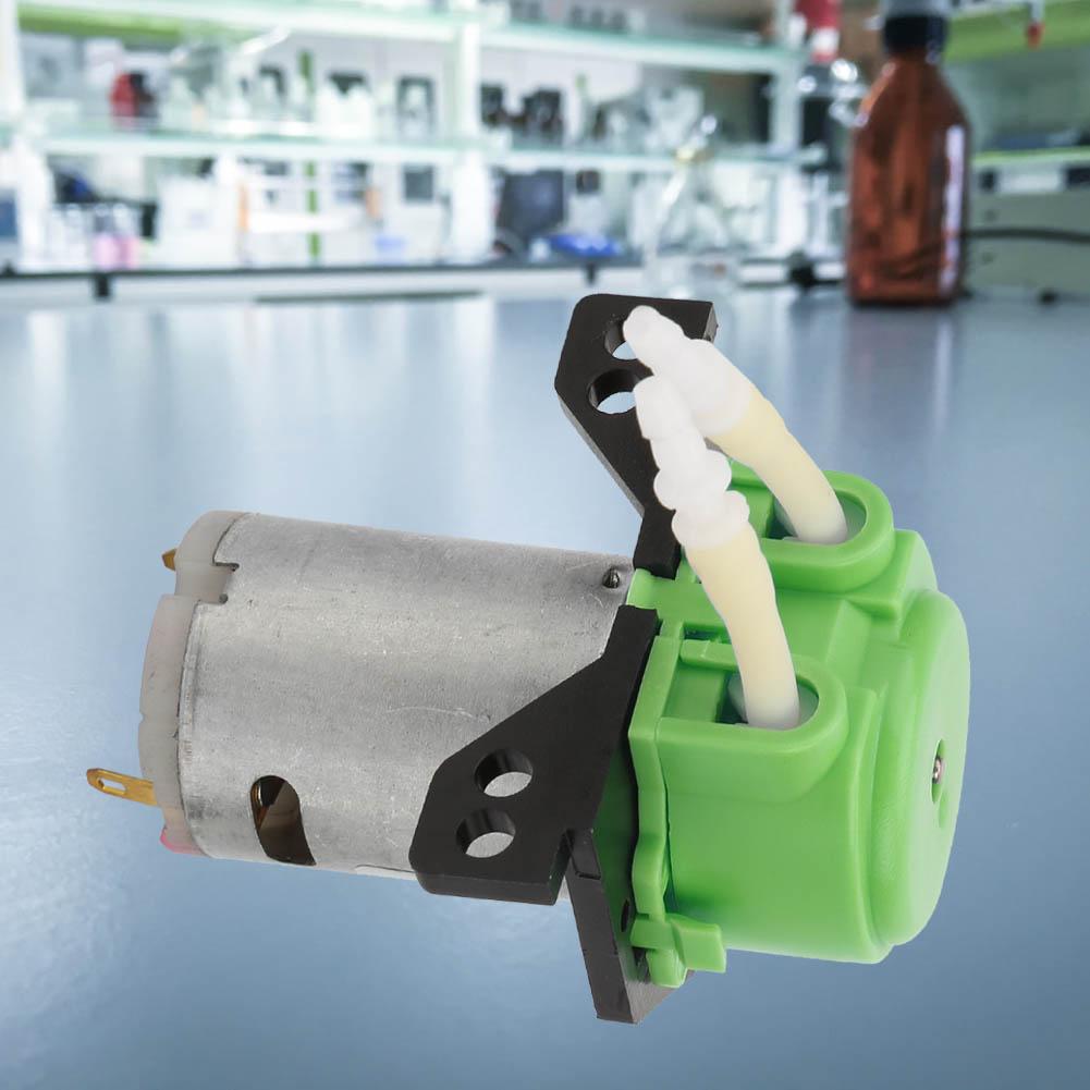 DC6V Micro Water Liquid Peristaltic Pump For Aquarium Lab Analytical 2*4mm(Green)