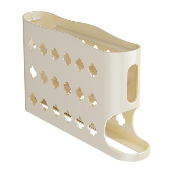 4-Tier Egg Holder for Fridge Auto-Rolling Eggs Dispenser Space Saving Egg Organizer Holds 30 Eggs for Kitchen Counter Refrigerator