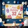Party Backdrop Happy Birthday Birthday Balloon Pink 32 Photo Booth Background Front Door Decor