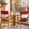 Festive Table Decor for Christmas Dining Chair Cover, Washable Seat Protector, Santa Snowman Covers Deer Slipcover Home Holiday Party Decorations