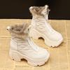 Fashion Women's Boots with High Heels and Increased Height Thick Cotton Snow Boots  Platform Boots  Thigh High Shoes