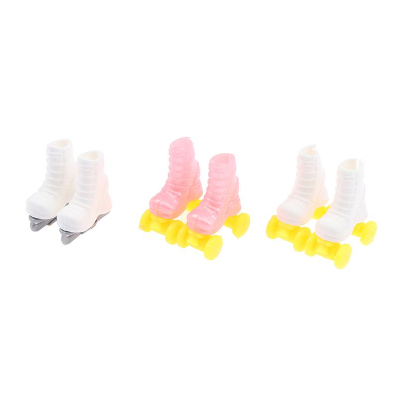 Pink Roller Skates Shoes For  Doll Fashion Short Boots Decorative Sports Toy Play Doll Accessories
