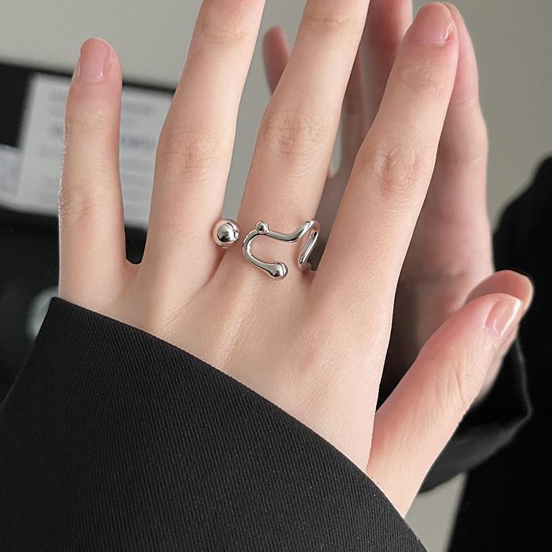 Irregular Heart Ring: Women s Fashionable Adjustable Hollow Peach Heart Index Finger Ring Open Adjustable