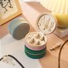 In Stock: Portable Velvet Round Jewelry Storage Box for Necklaces and Earrings