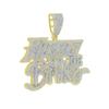 New Fashion Hip Hop Bling Cubic Zircon Paved Hustle Letter Pendant Necklace with Rope Chain Men Punk Jewelry