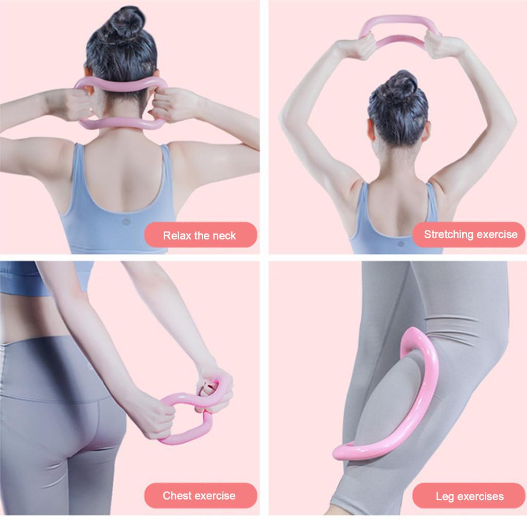 Pierścień do Jogi Pilates Circle Sprzęt Pierścień Trening Fitness Opór Rozciąganie Wsparcie Narzędzie do Rozciągania Pleców Ramion Szyi