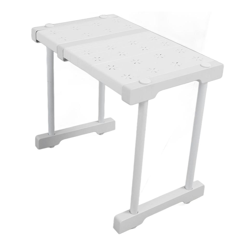 Expandable Shelf Stackable 121lb Load Bearing Divider Storage Rack for Closet Cabinet Cupboard Length 27‑38cm