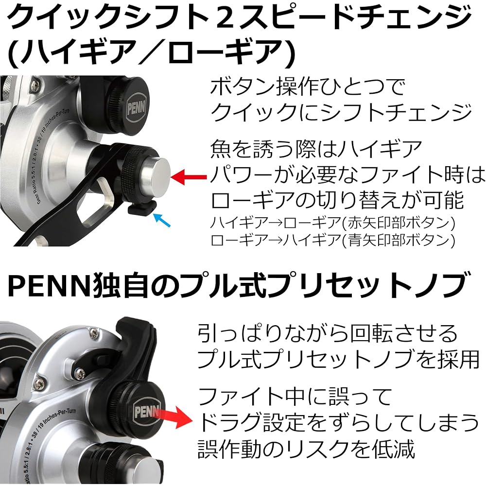 Penn Fathom II FTHII30LD2 2-Speed Offshore Jigging Reel