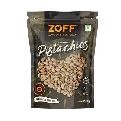 Zoff Pistazien Geschält | Pistazien Nüsse Super Knusprig & Köstlich Gesunder Snack, Reich an Vitaminen & Mineralstoffen, Hygienisch Verpackt | 250 g