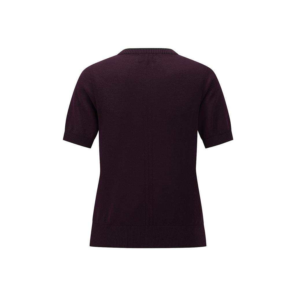 ANEW GOLF Women Solid Short Sleeve Sweater_Bu