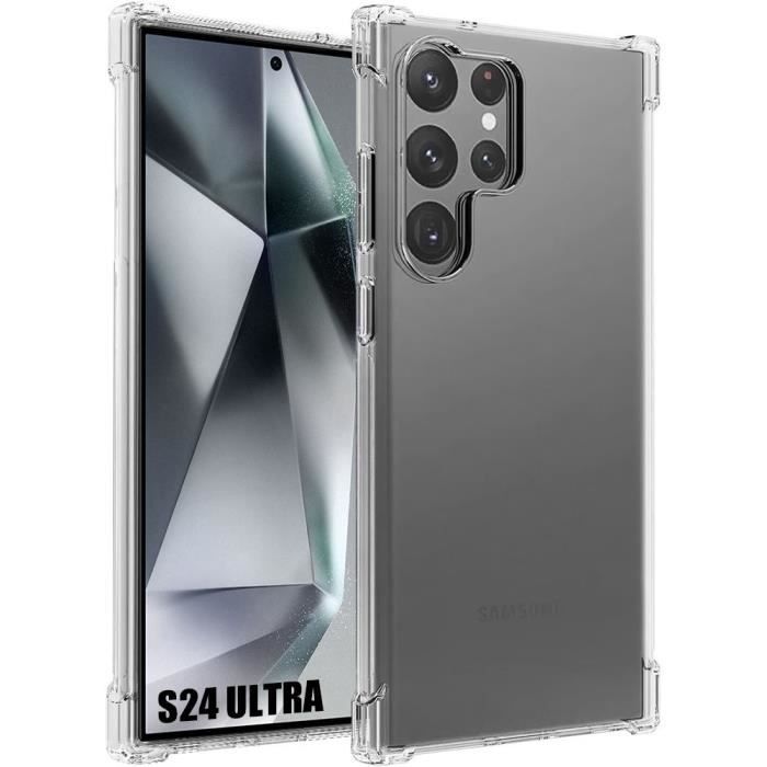 Coque - samsung - galaxy s24 ultra - silicone tpu - protection renforcée - transparent