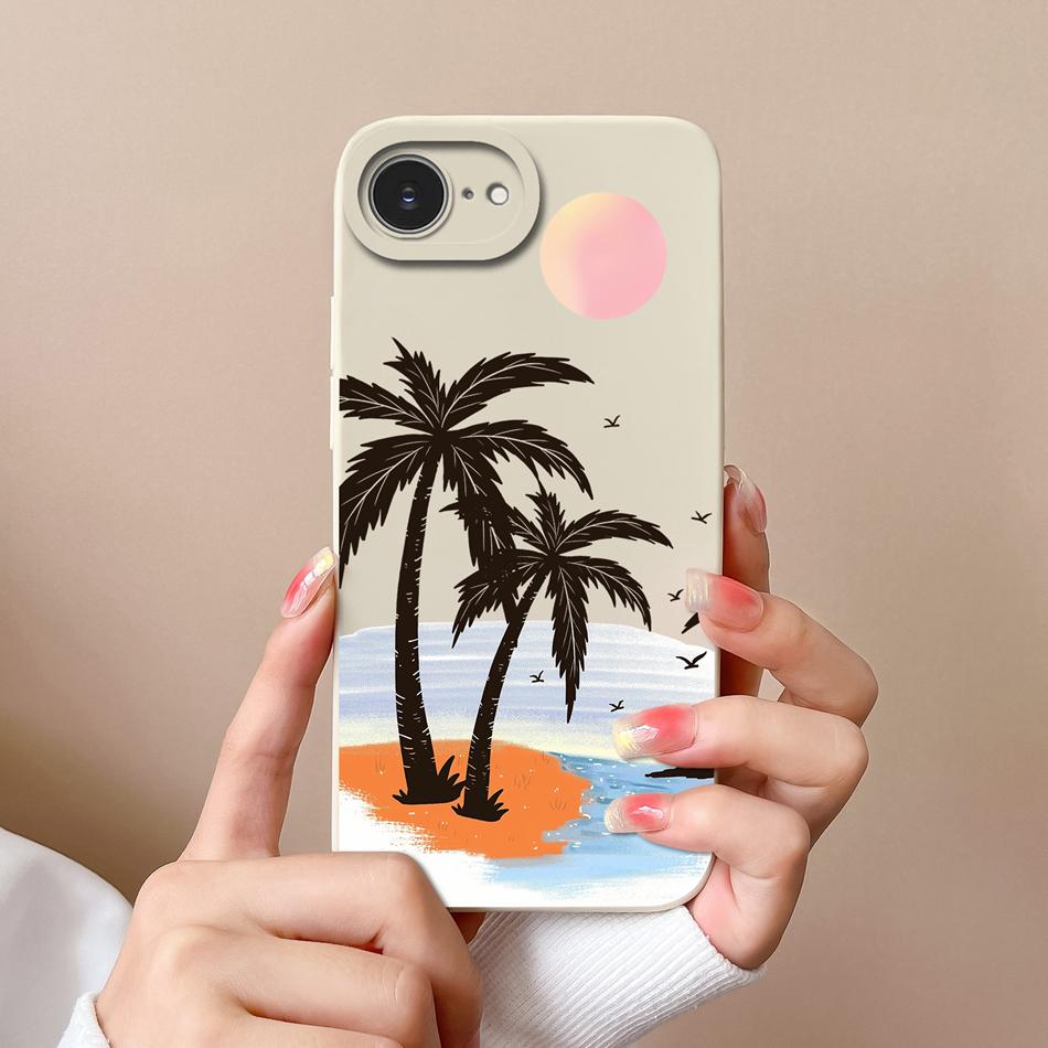 

For iPhone 17E/iPhone SE 2026 Phone Case Cute Cartoon Design Soft Liquid Silicone Bumper For iPhone17E Protective Durable Covers iPhone17e