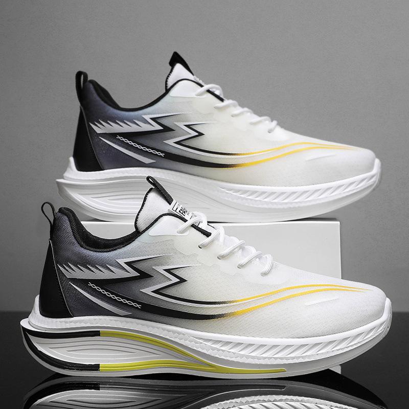 Men's Shoes 2025 Running Shoes Summer New Mesh Breathable Sports Shoes Versatile Casual Lightweight Soft Sole Shock-absorbing Running Shoes