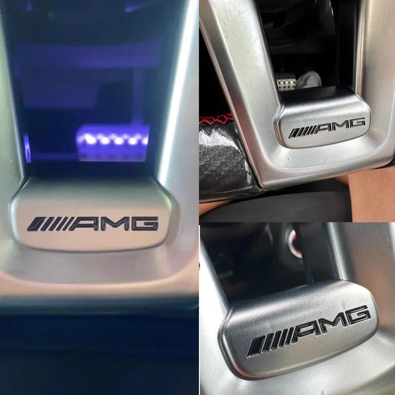 AMG Emblem Car Steering Wheel Sticker Accessories For Mercedes Benz Brabus Maybach Smart W204 GLC CLA W205 W203 W206 W108 W124