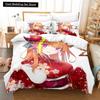 3D Printing Anime Kawaii Girls Kiryuu Coco Bedding Set Single Twin Full Queen King Size Bed Set Teenager Bedroom Duvetcover Sets