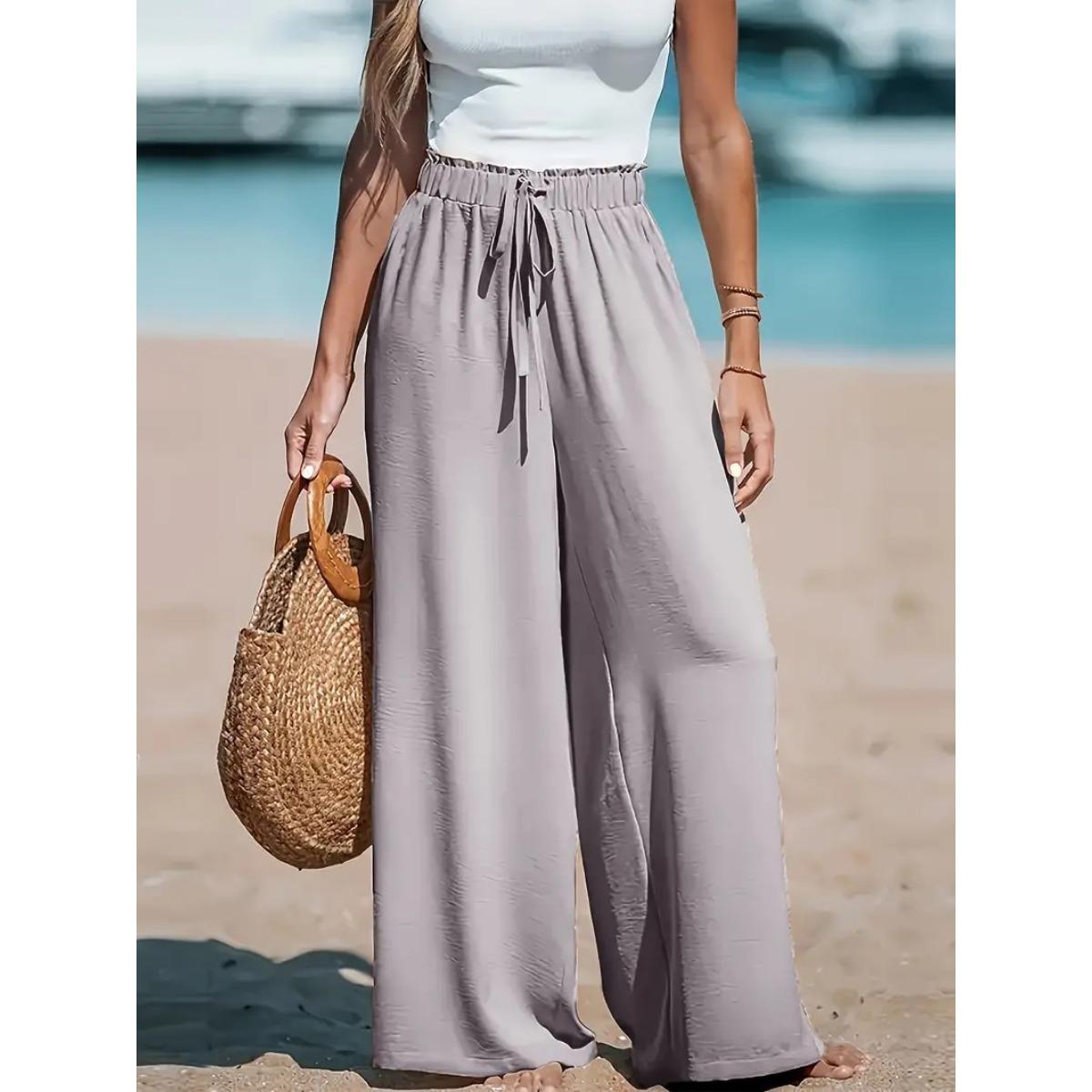 

Четырехсезонные повседневные и удобные широкие свободные повседневные и модные брюки S серый