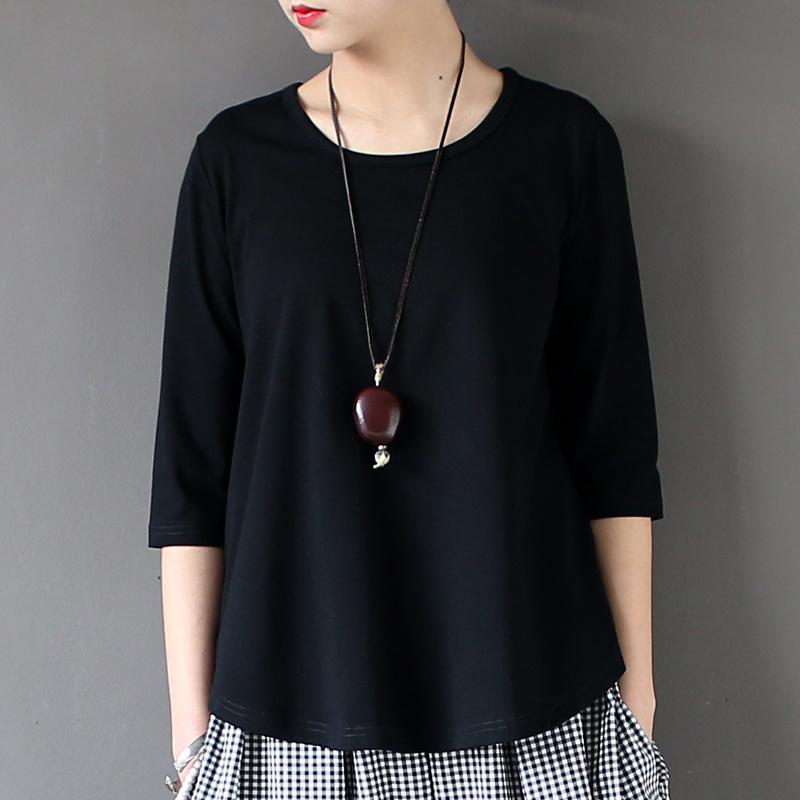 

Johnature Модные повседневные свободные хлопковые платья женские однотонные платья One Size