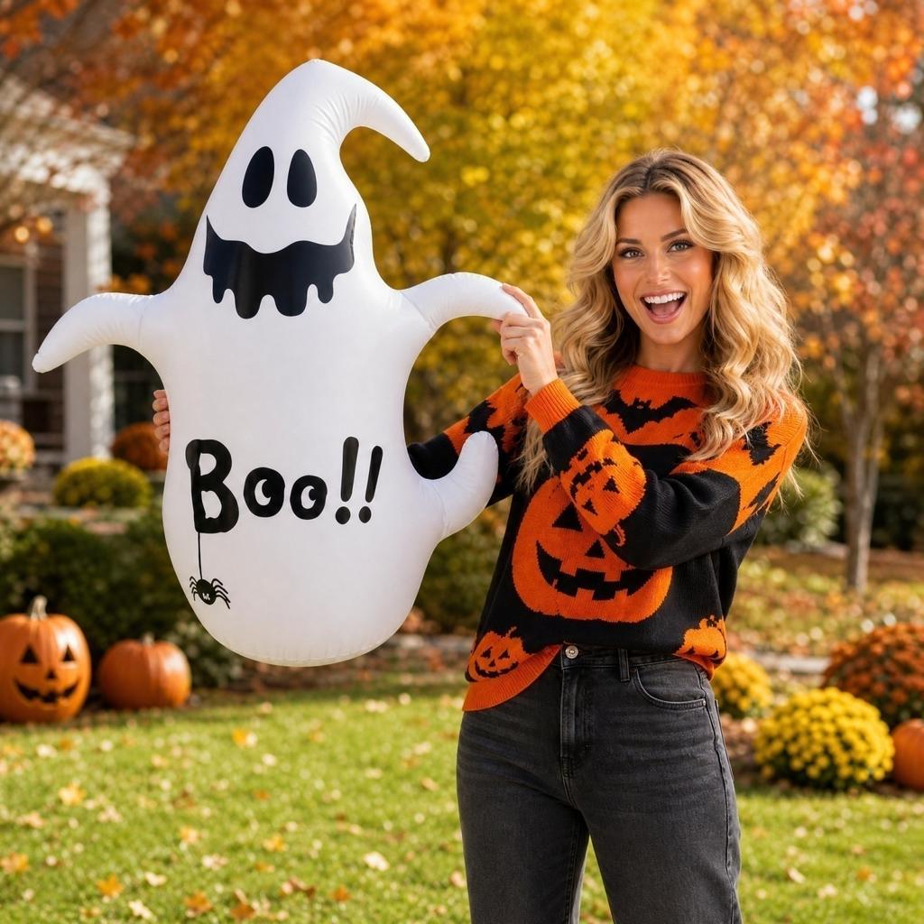 Inflatable Halloween Decoration Hanging Ornament for Indoor Outdoor Use