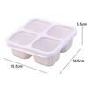 4 Grid Snack Containers Reusable Meal Prep Lunch Containers Portable for Kids and Adults Home Snack Storage Bottles Kitchen Tool