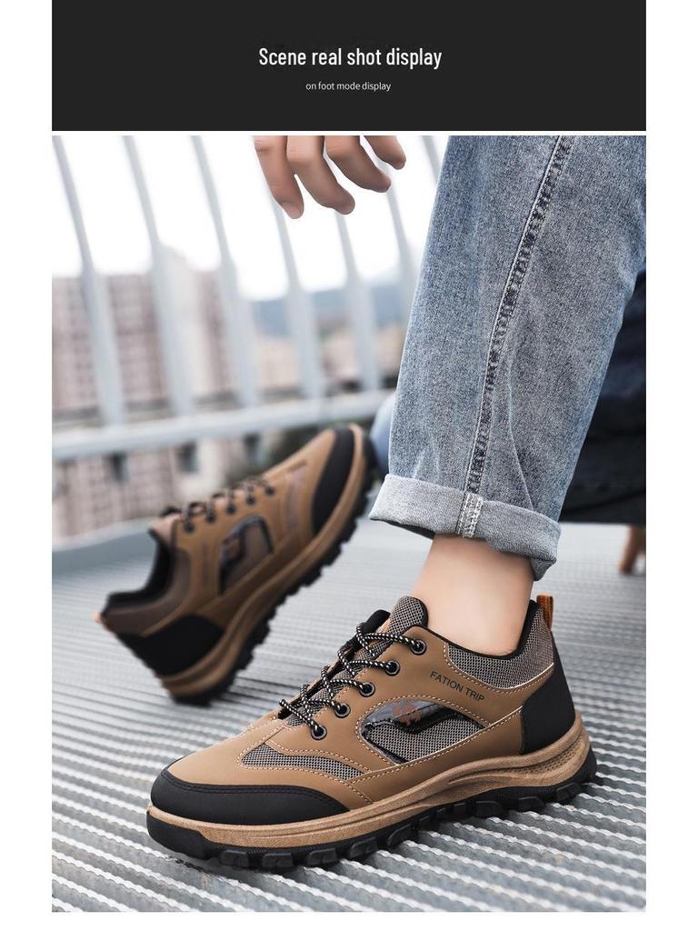 Men's Waterproof Non-Slip Hiking Shoes - Durable and Comfortable for Outdoor Adventures and Walking