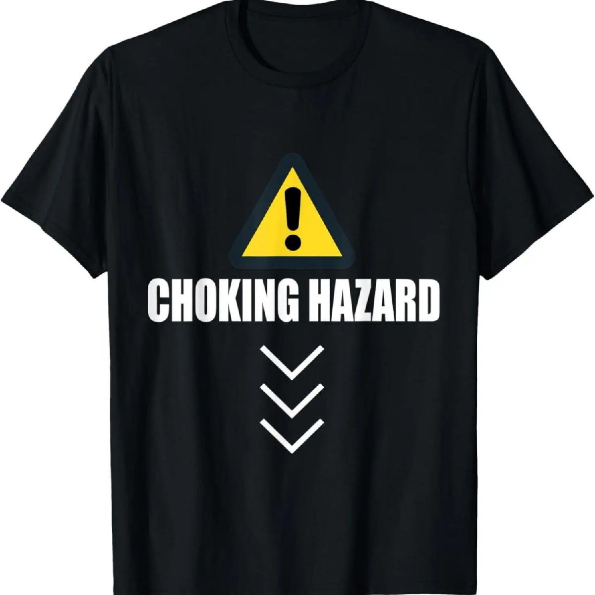 Забавная футболка с графическим принтом «Опасность удушения, папа» S