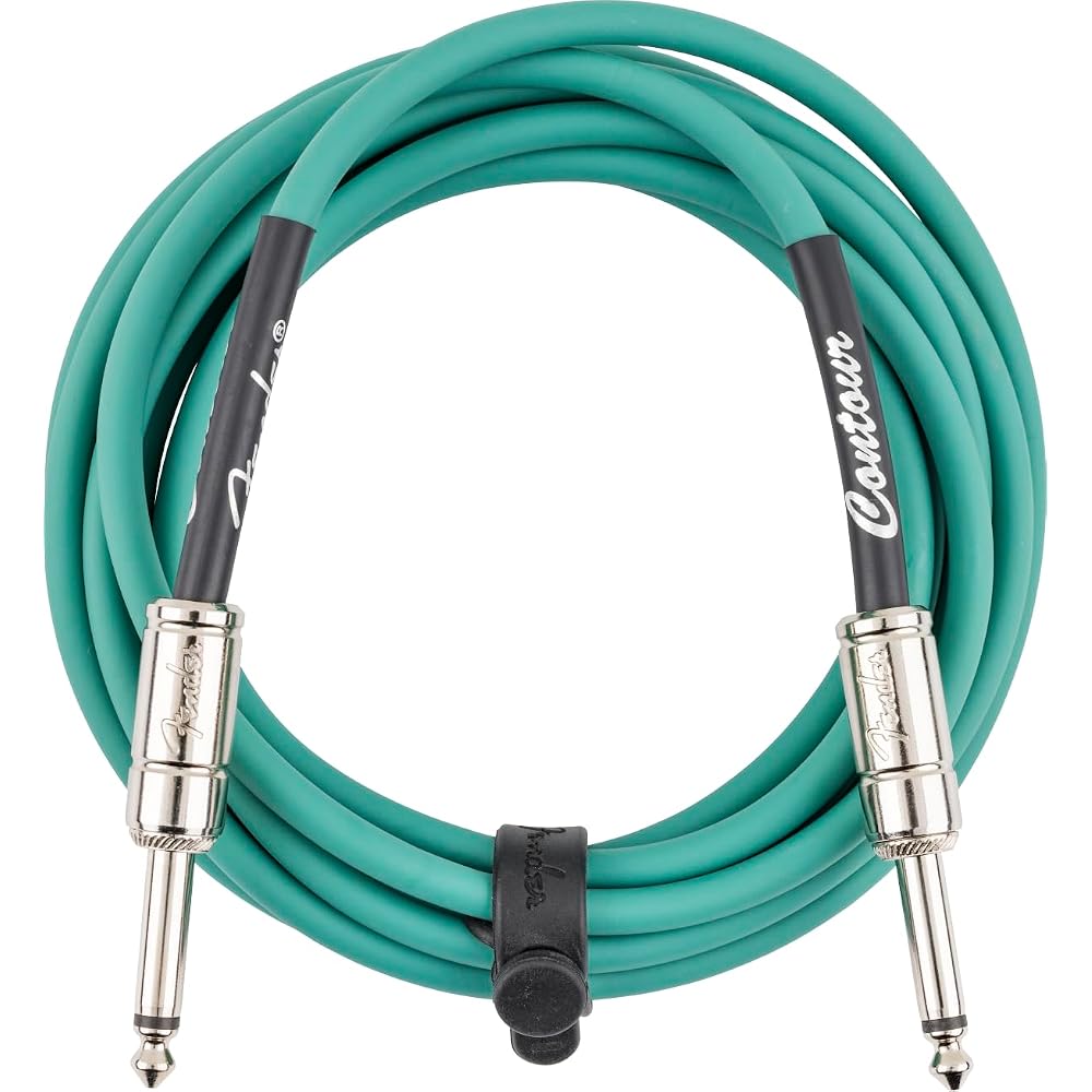 Fender Fender Guitar and Bass Cable Contour™ Instrument Cable, Sherwood Green, 10' 9.1m