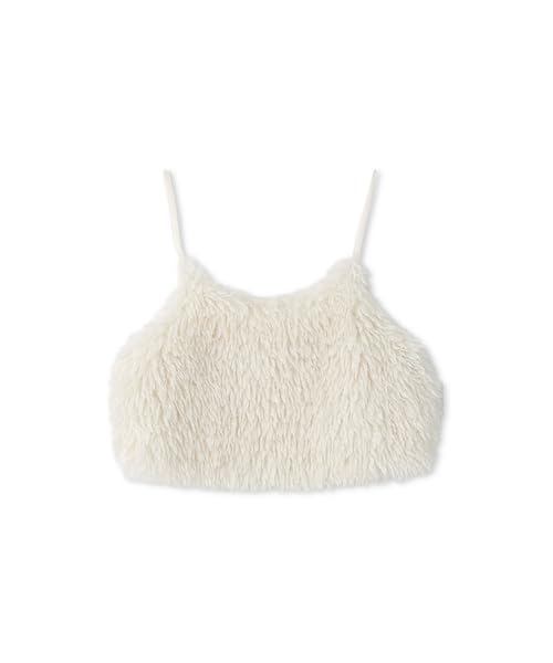

FRAY ECOPEL Eco Fur Cami Bustier FWFB244231 OWHT I.D. Women s