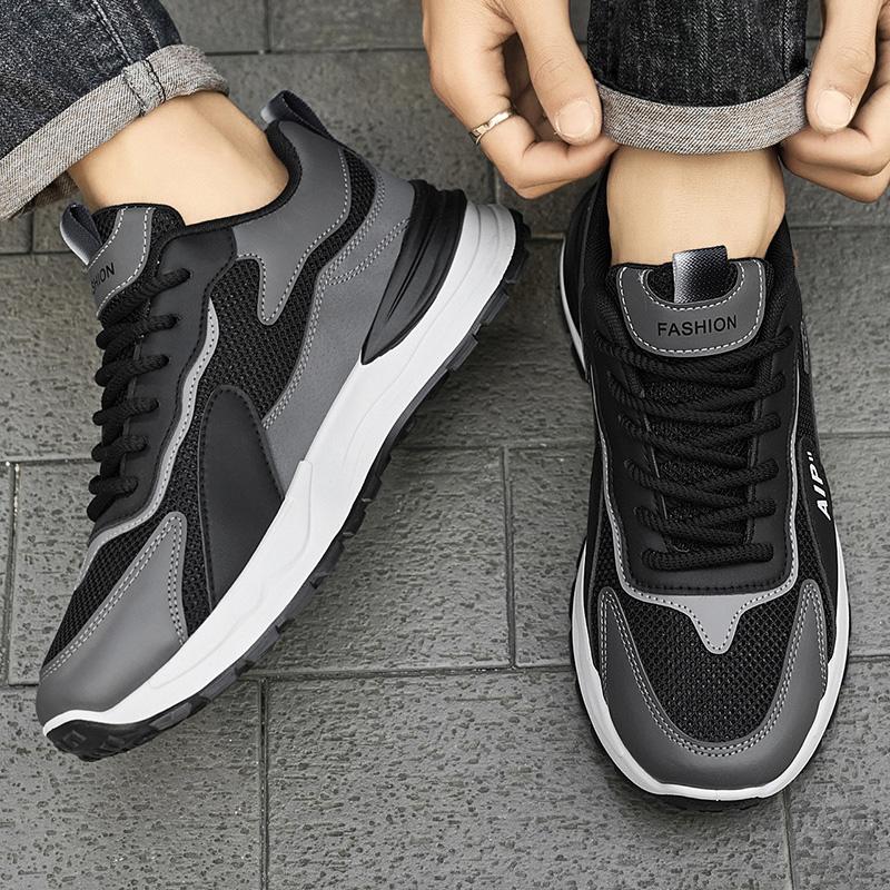 Fashion Men's shoes four seasons breathable soft bottom non-slip mesh casual sports shoes outdoor running shoes fashion student sneakers
