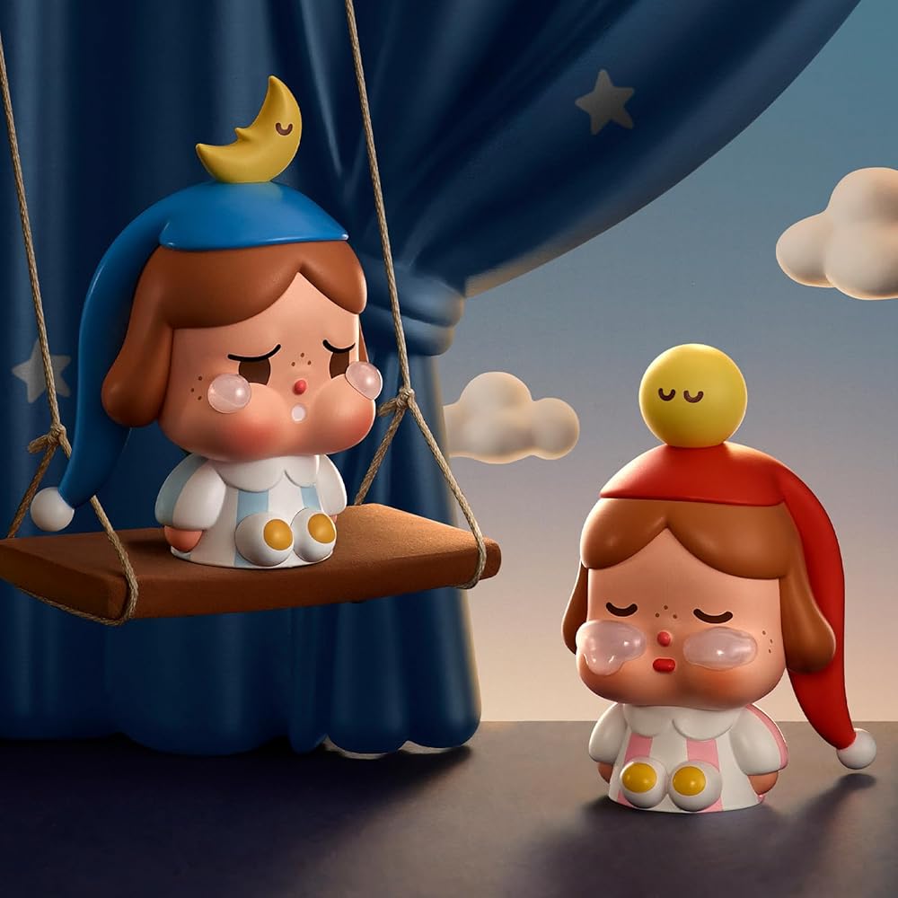Pop Mart Crybaby Crying to the Moon Sitting Series Assorted Box 12 Pieces Blind Box Figures Premium Toy Original Character