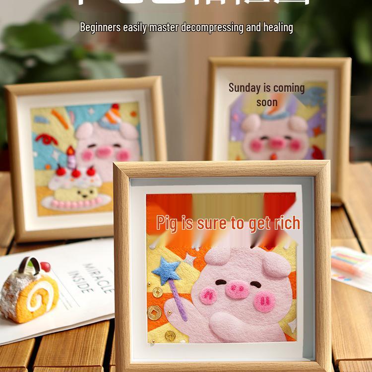 Yün Keçe DIY Kiti: Yaratıcı Hediyeler İçin El Yapımı Süsler ve Kolyeler