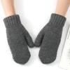 Novas luvas de inverno com veludo e acolchoamento extra para ciclismo, que mantêm os braços aquecidos e protegidos do frio. Luvas de lã tricotada.